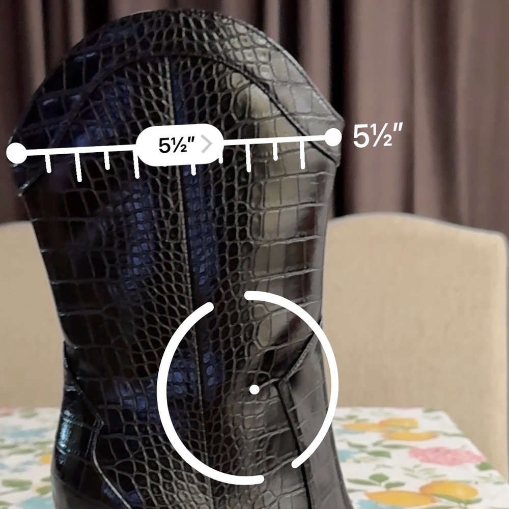 Chinese Laundry Elegant Black Croc-Embossed Women's Boots - Size 8.5M - Picture 8 of 9